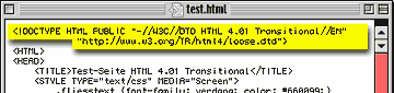 Doctype in HTML-Dokument