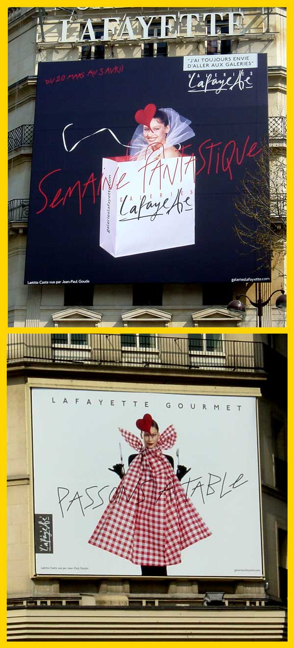 Plakate an der Galerie Lafayette