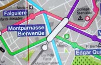 Übersicht Metro paris Montparnasse