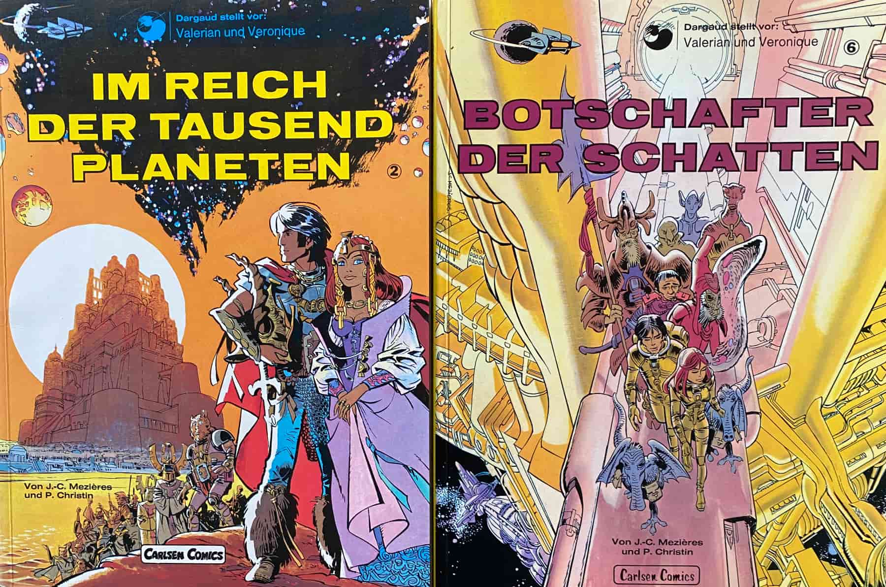 Zwei deutsche Cover der „Valerian & Veronique“-Comic-Serie