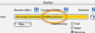 Screenshot: Anchor-Dialogfenster